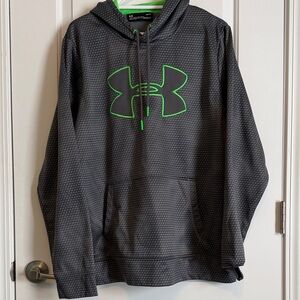 Under Armour Gray and Lime Green ColdGear Hoodie